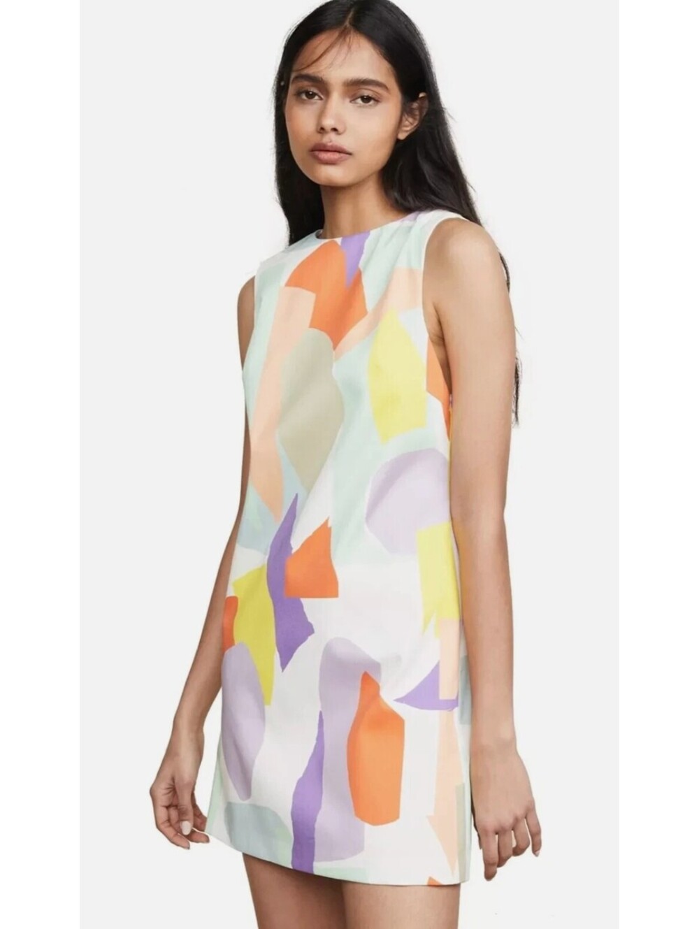 Alice + Olivia Mini Dress Cotton Clyde Printed A-Line Dress, Size 8